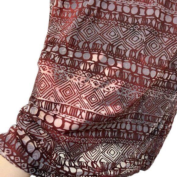 Yest Burn Out Velvet Mini Dress Long Sleeve Lined Sheer See Through Witchy 6 - Picture 8 of 11